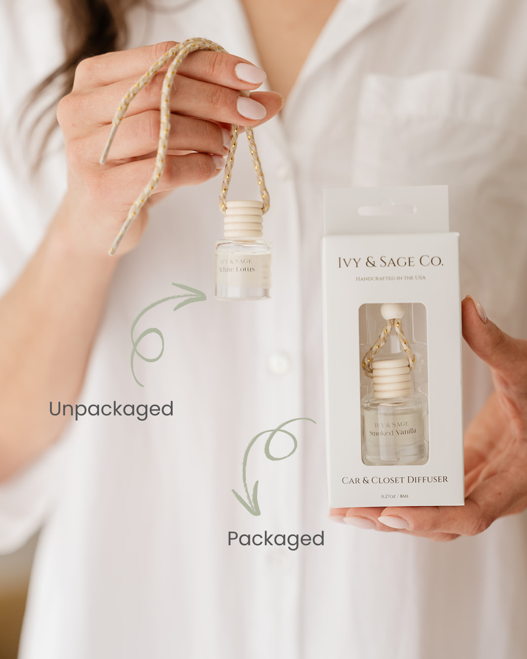 Smoked Vanilla Car Diffuser – Apple, Musk & Woods: Unpackaged