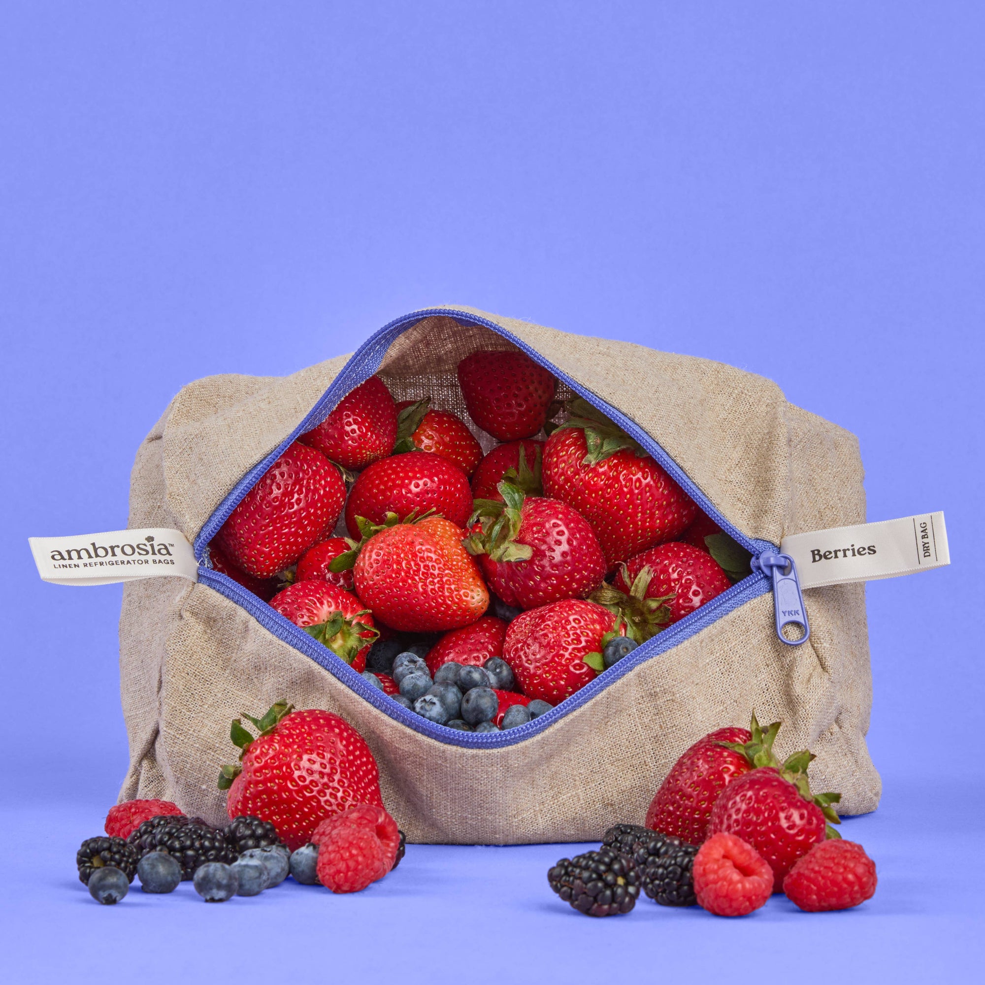 Ambrosia Linen Refrigerator Bag for Berries