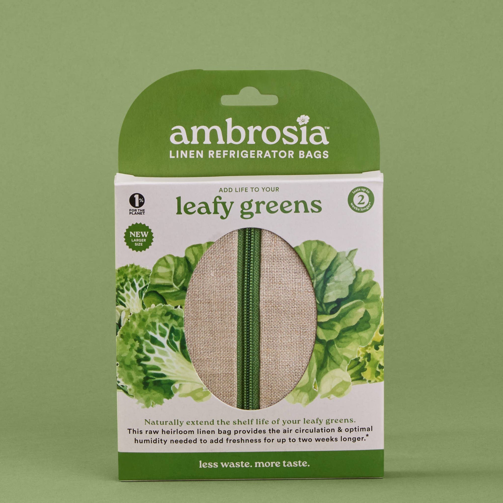 Ambrosia Linen Refrigerator Bag for Leafy Greens