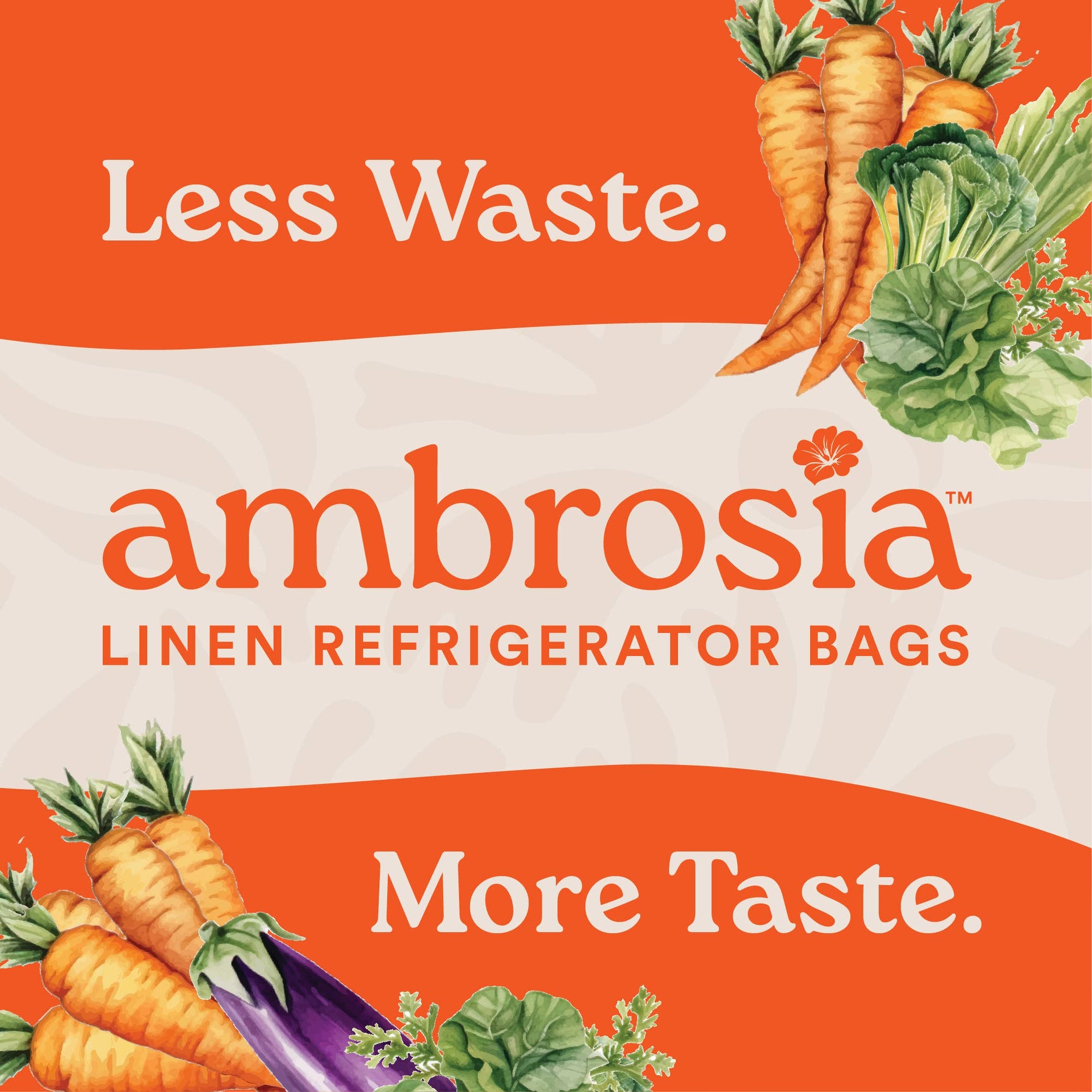 Ambrosia Linen Refrigerator Bag for Vegetables
