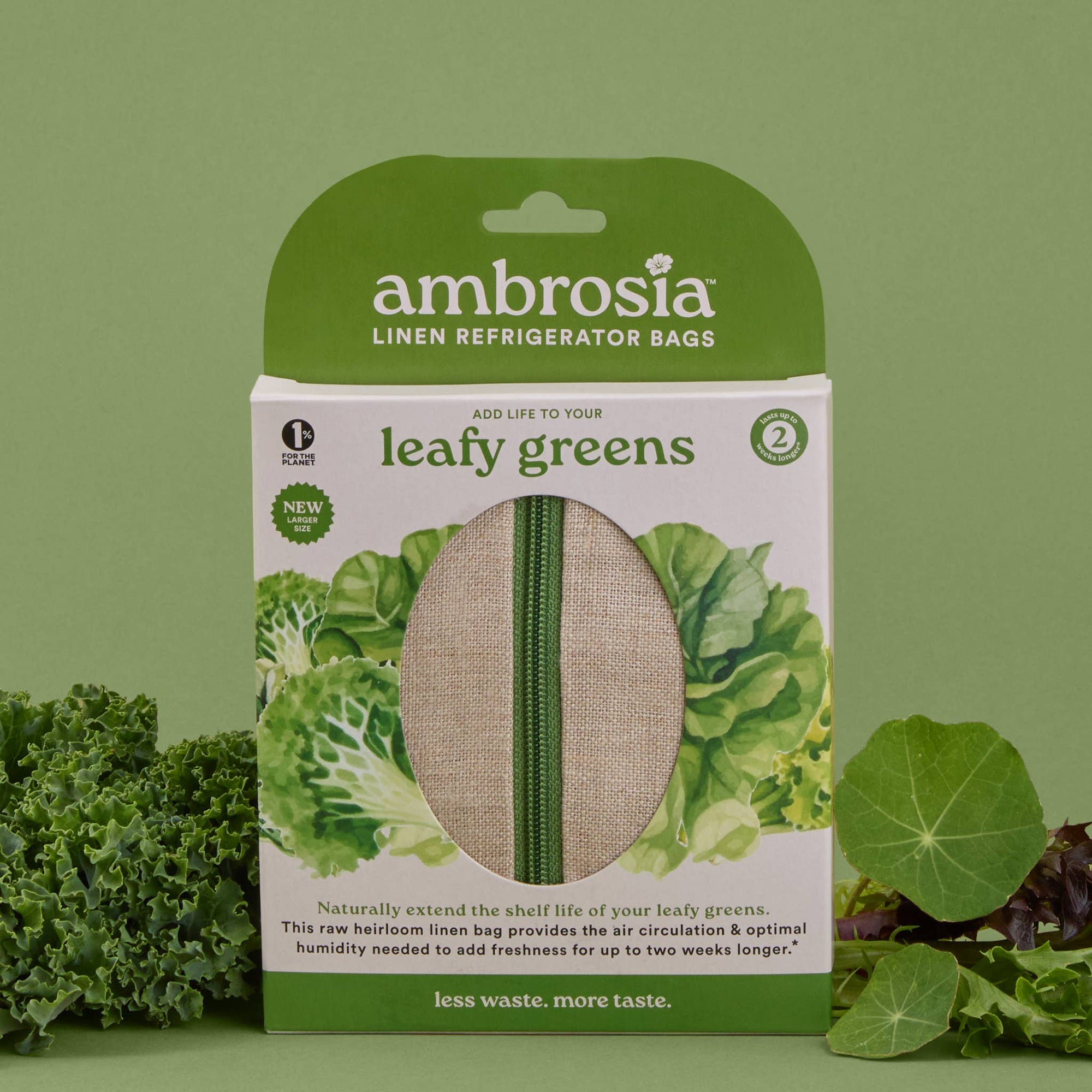 Ambrosia Linen Refrigerator Bag for Leafy Greens