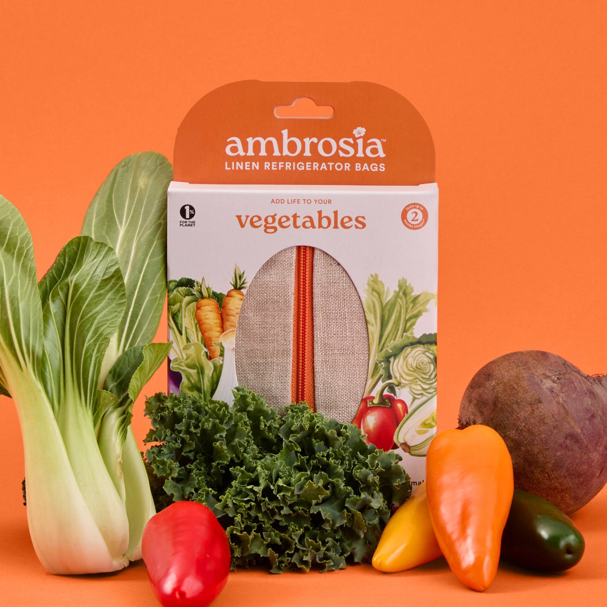 Ambrosia Linen Refrigerator Bag for Vegetables