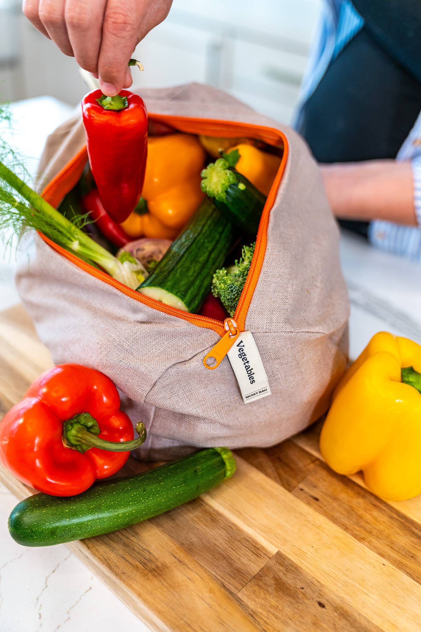 Ambrosia Linen Refrigerator Bag for Vegetables