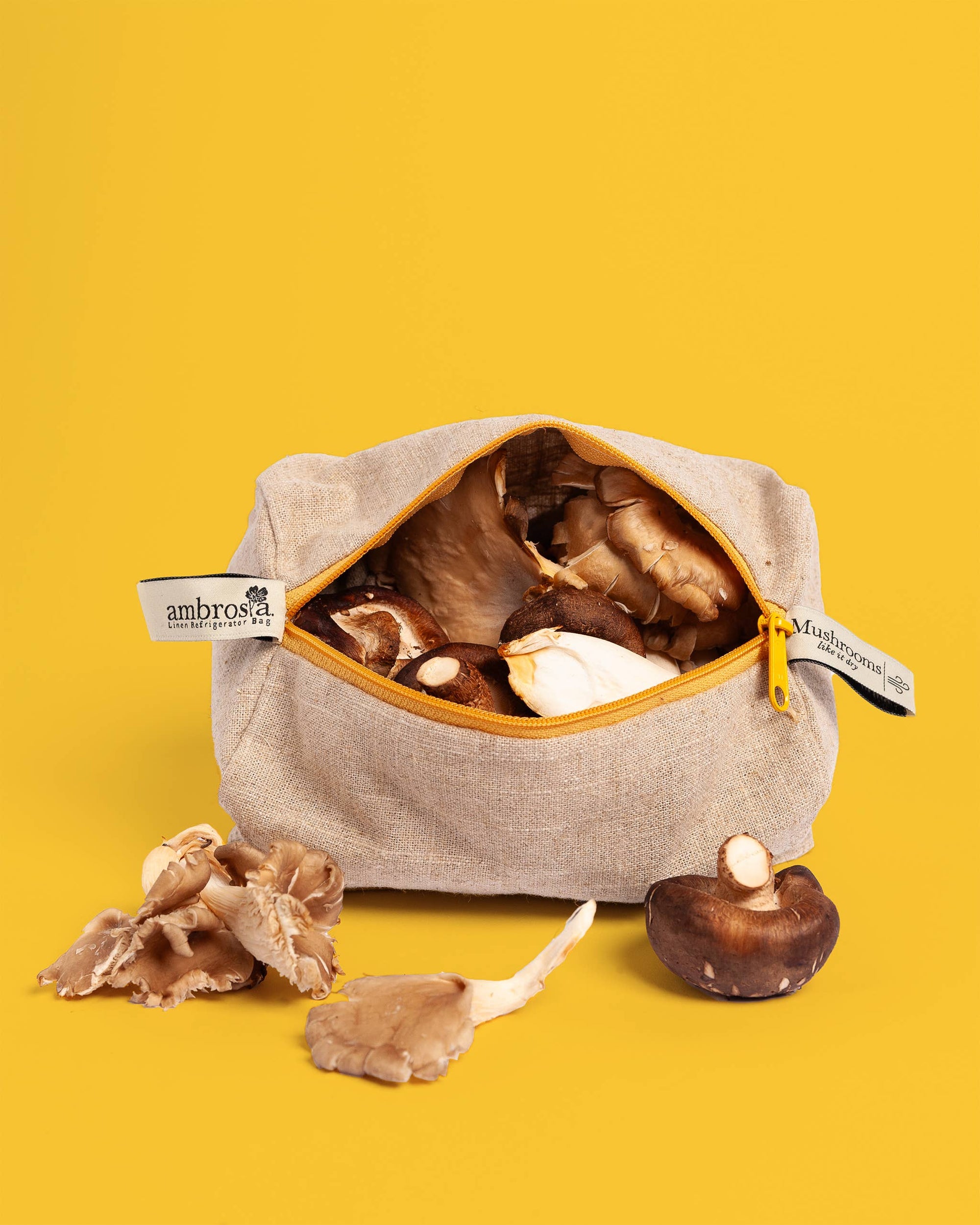 Ambrosia Linen Refrigerator Bag for Mushrooms