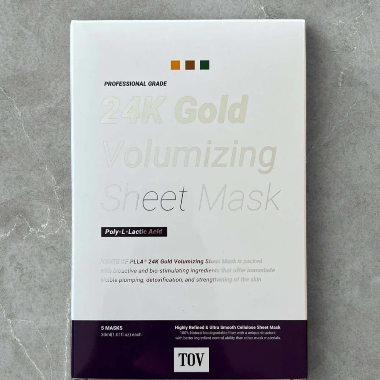 HOUSE OF PLLA® HOP+ 24k Gold Volumizing Sheet Mask 5pc/Box