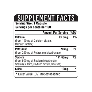 Alkaline Complex supplement facts