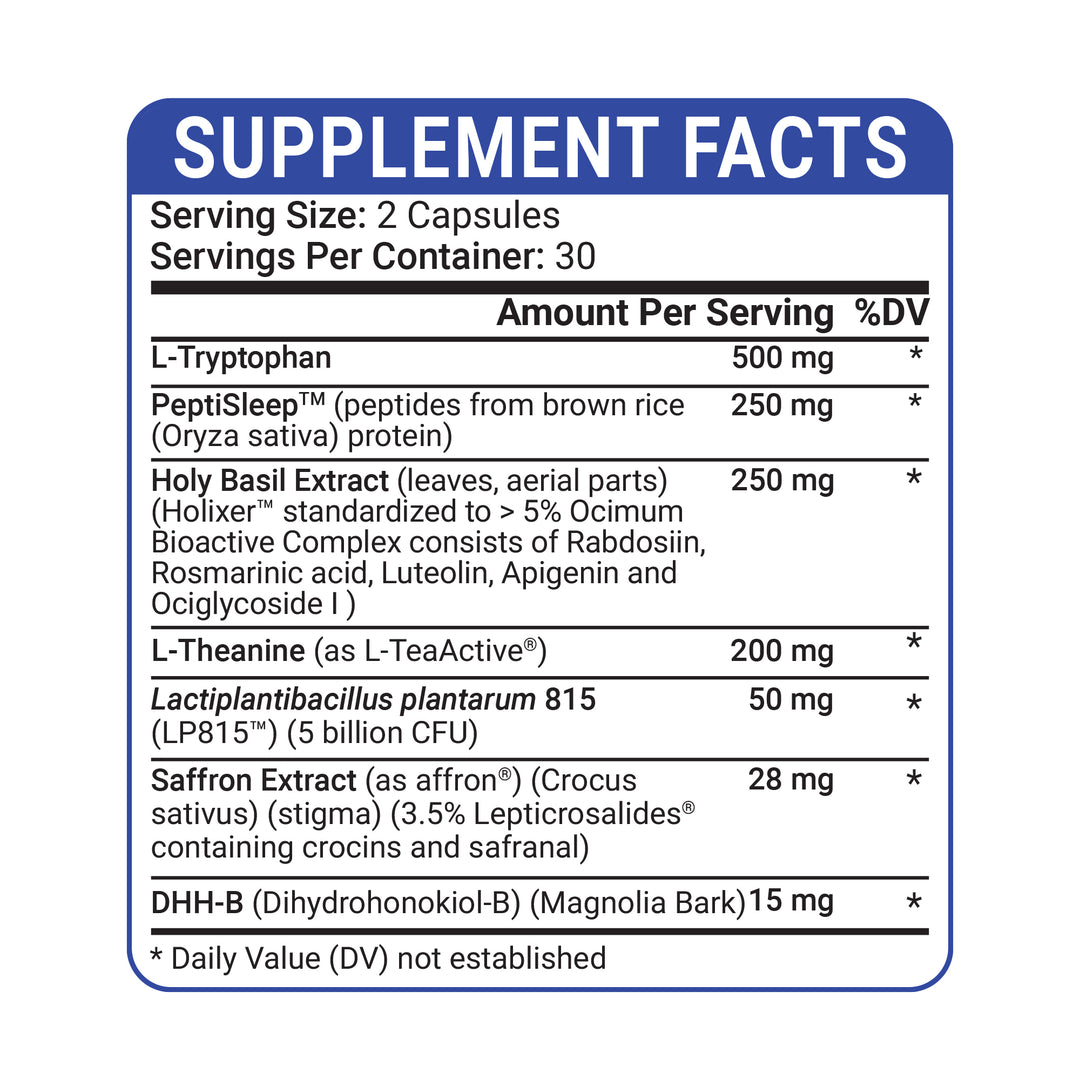 SLEEPgevity supplement facts