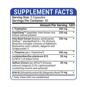 SLEEPgevity supplement facts