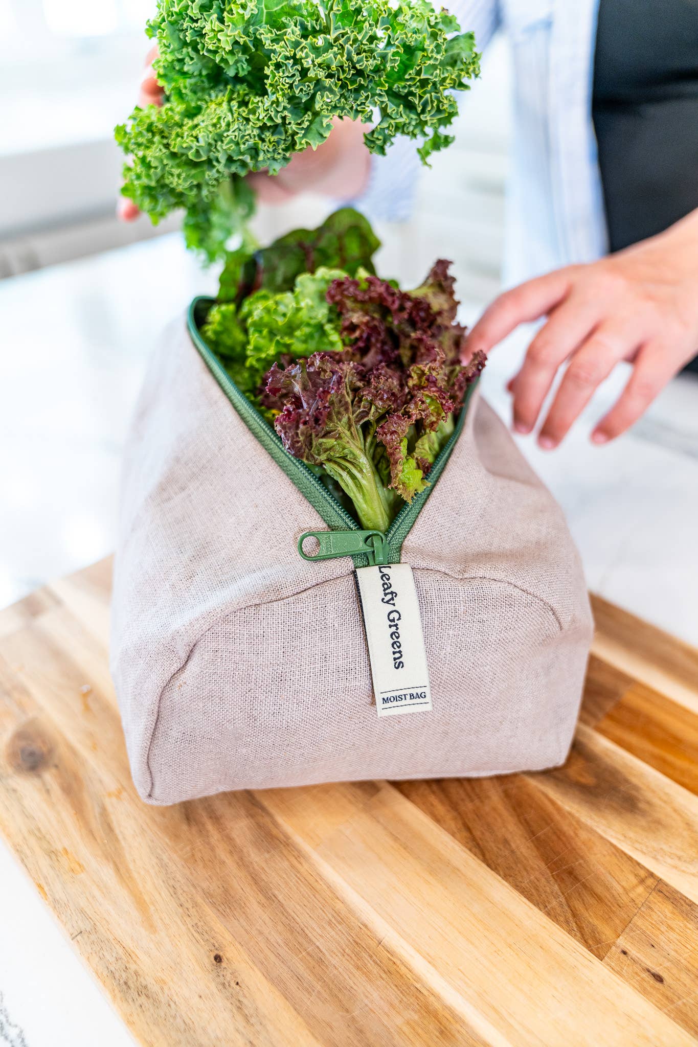 Ambrosia Linen Refrigerator Bag for Leafy Greens