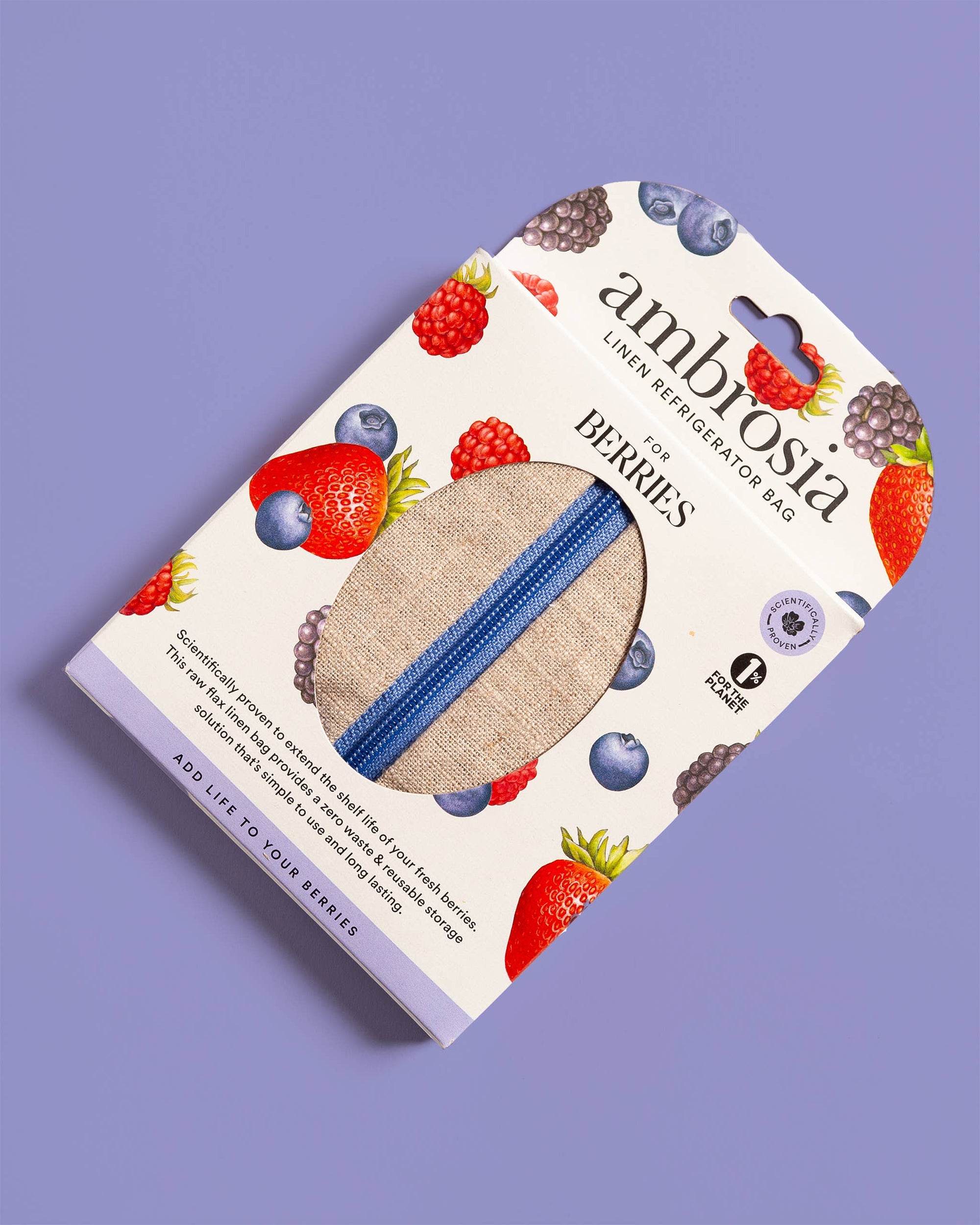 Ambrosia Linen Refrigerator Bag for Berries