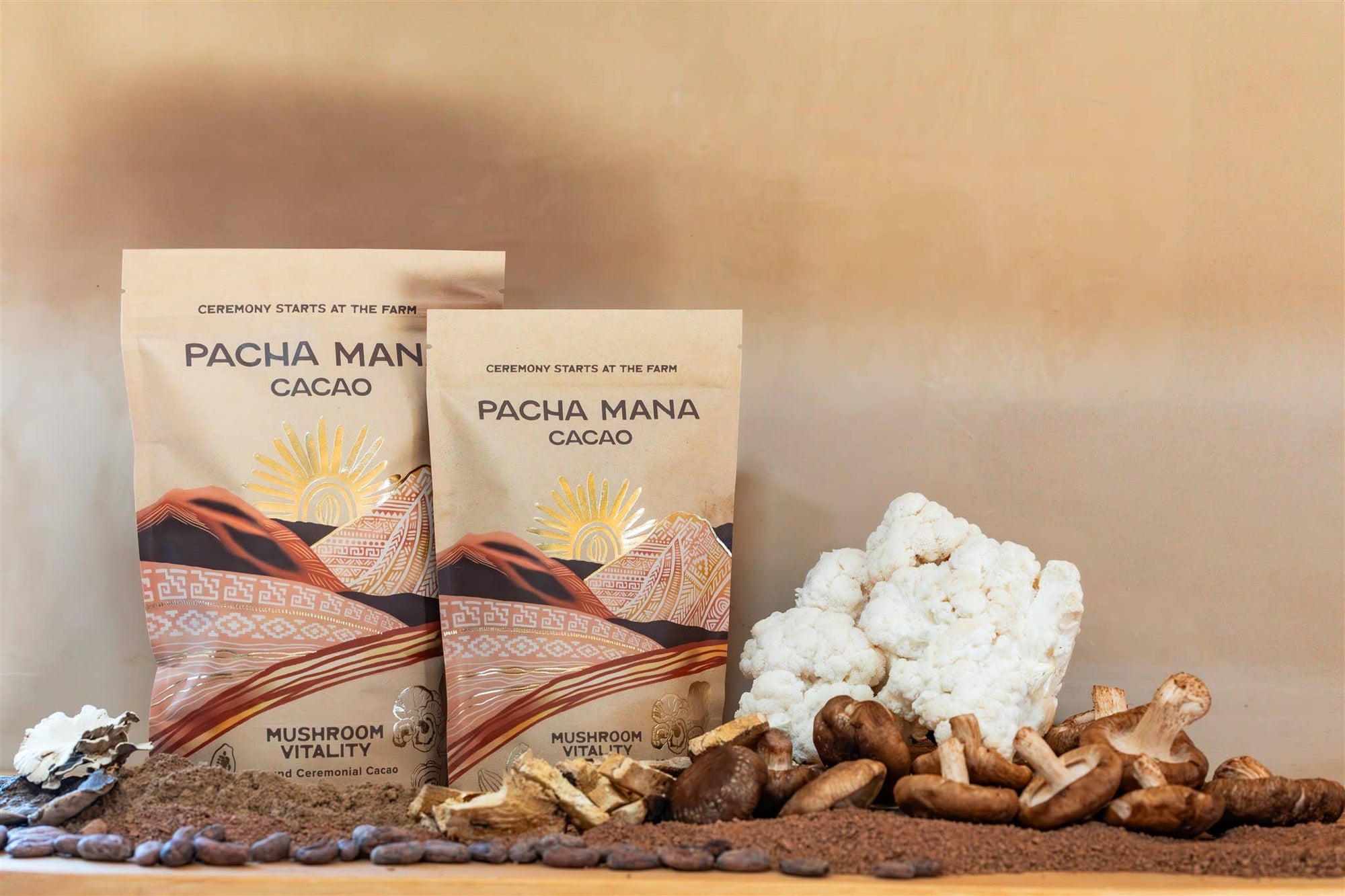 Mushroom Vitality (Ground Cacao) Drinking Chocolate Blend: 8 oz.